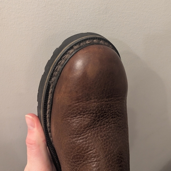 Justin Work Boots Brown Leather Pull On Wk4920 sz 8.5 EE main image 6